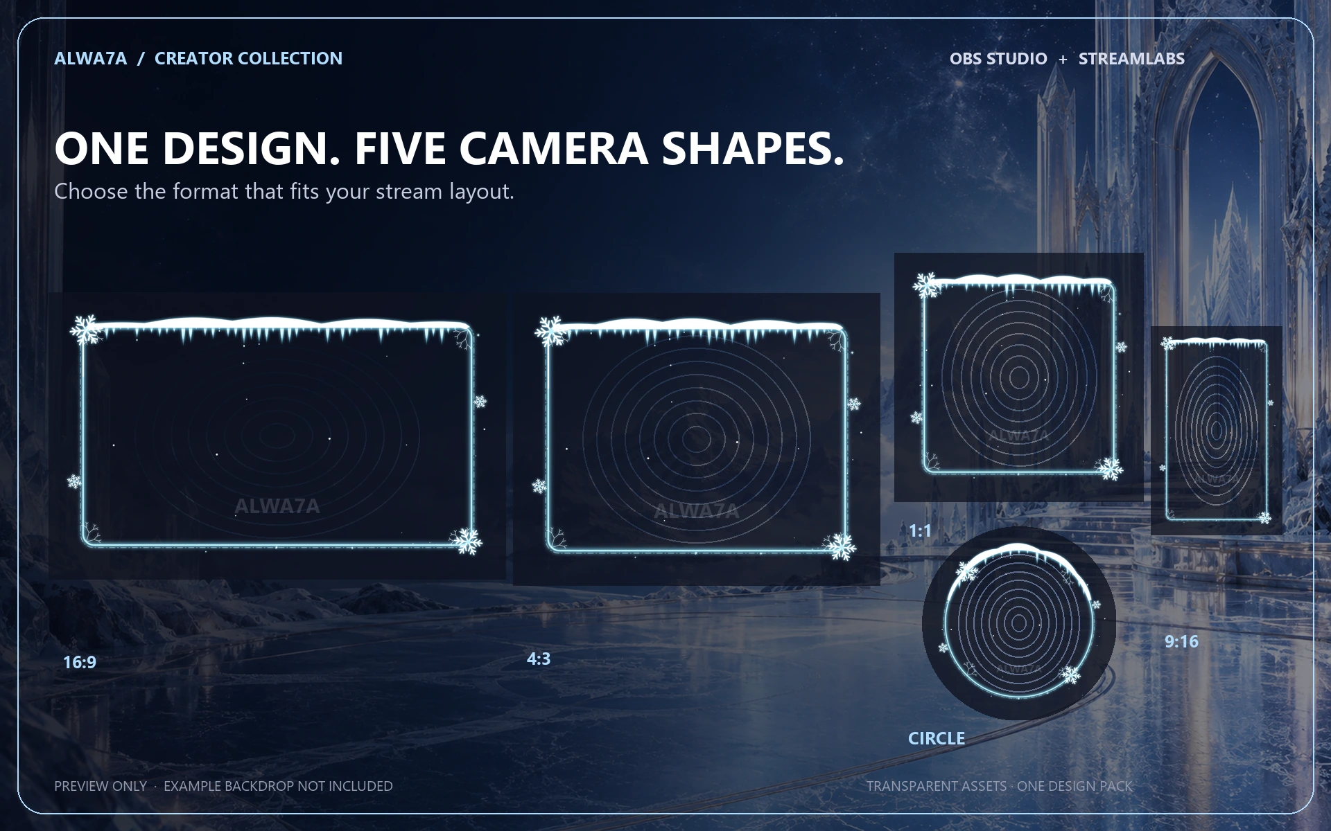 Frost Crystal — Animated Facecam Pack — Design details