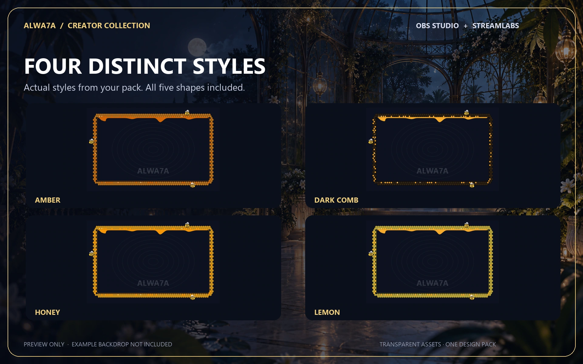 Honey Bee — Animated Facecam Pack — Design details