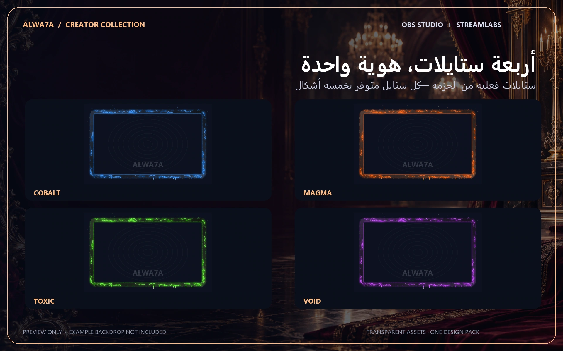 Molten Lava — Animated Facecam Pack — Design details