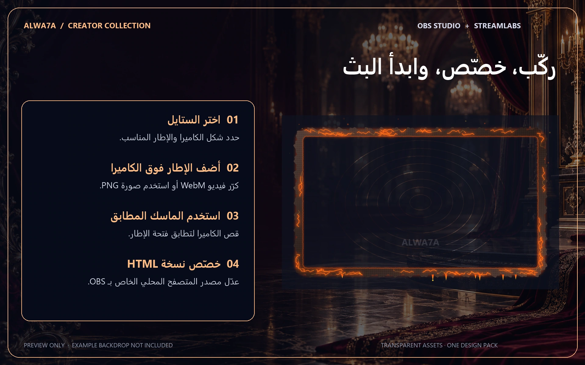 Molten Lava — Animated Facecam Pack — Design details