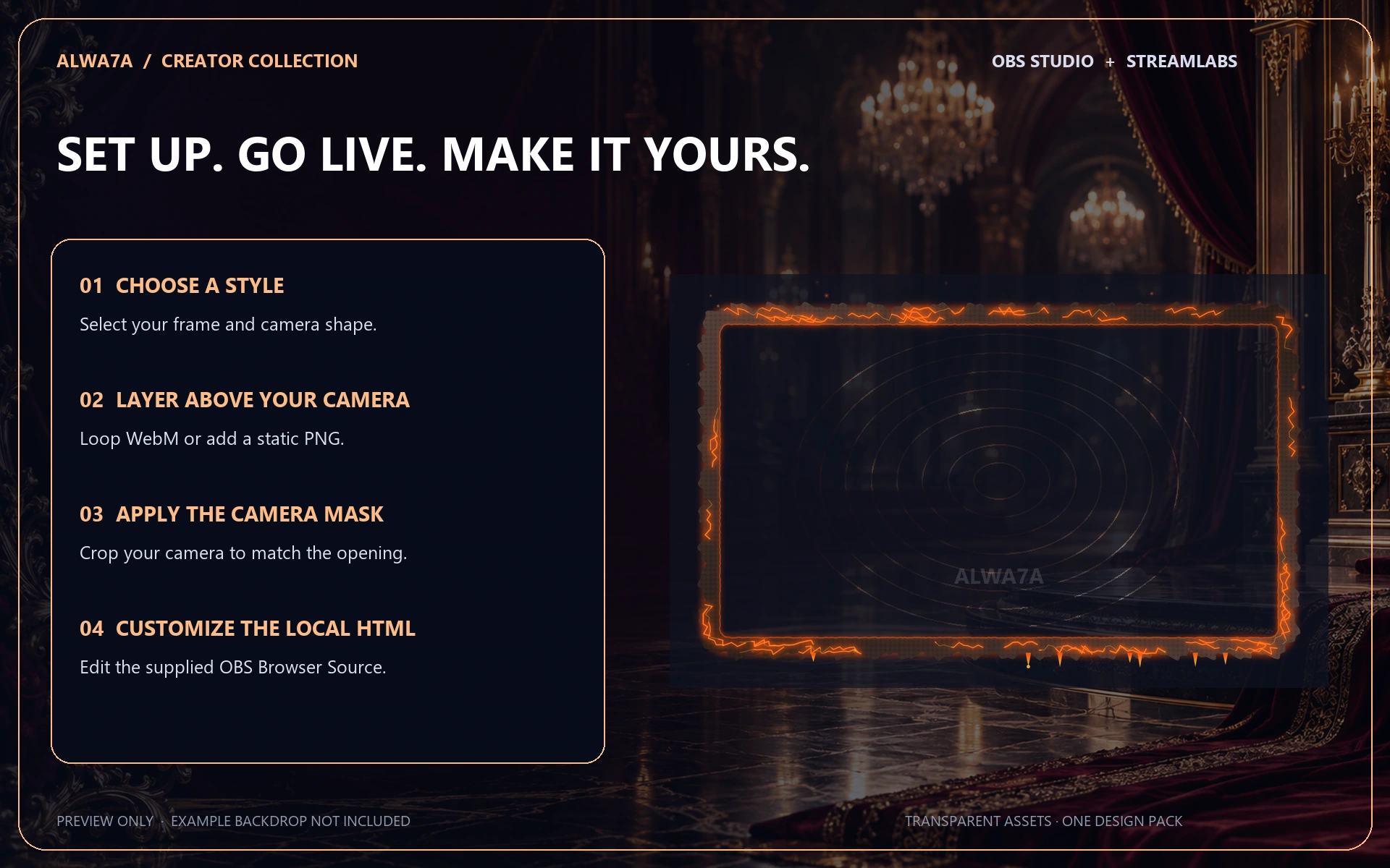 Molten Lava — Animated Facecam Pack — Design details