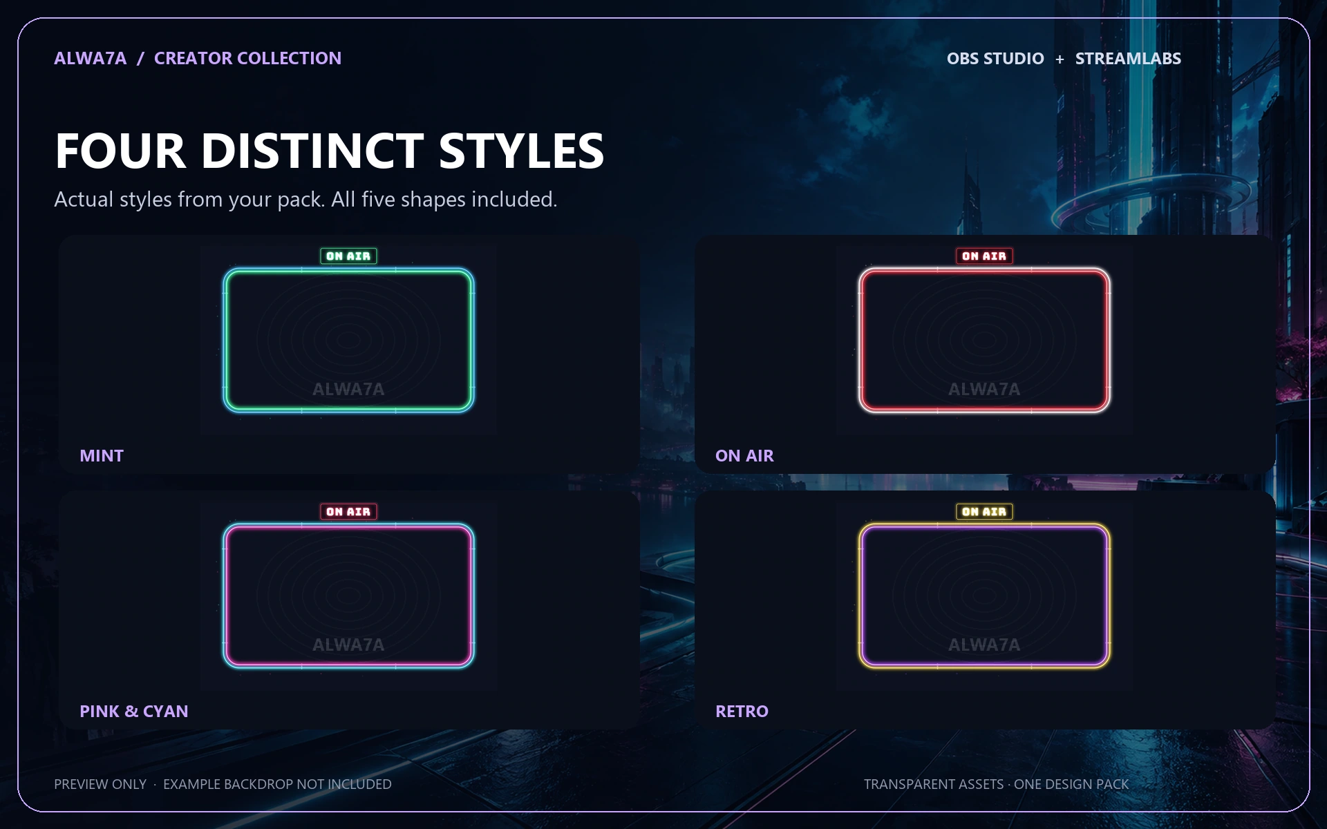 Neon Studio — Animated Facecam Pack — Design details