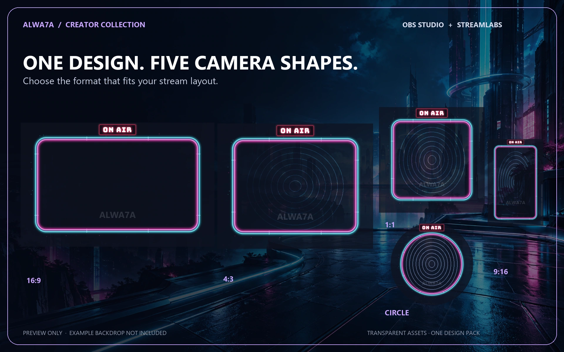 Neon Studio — Animated Facecam Pack — Design details