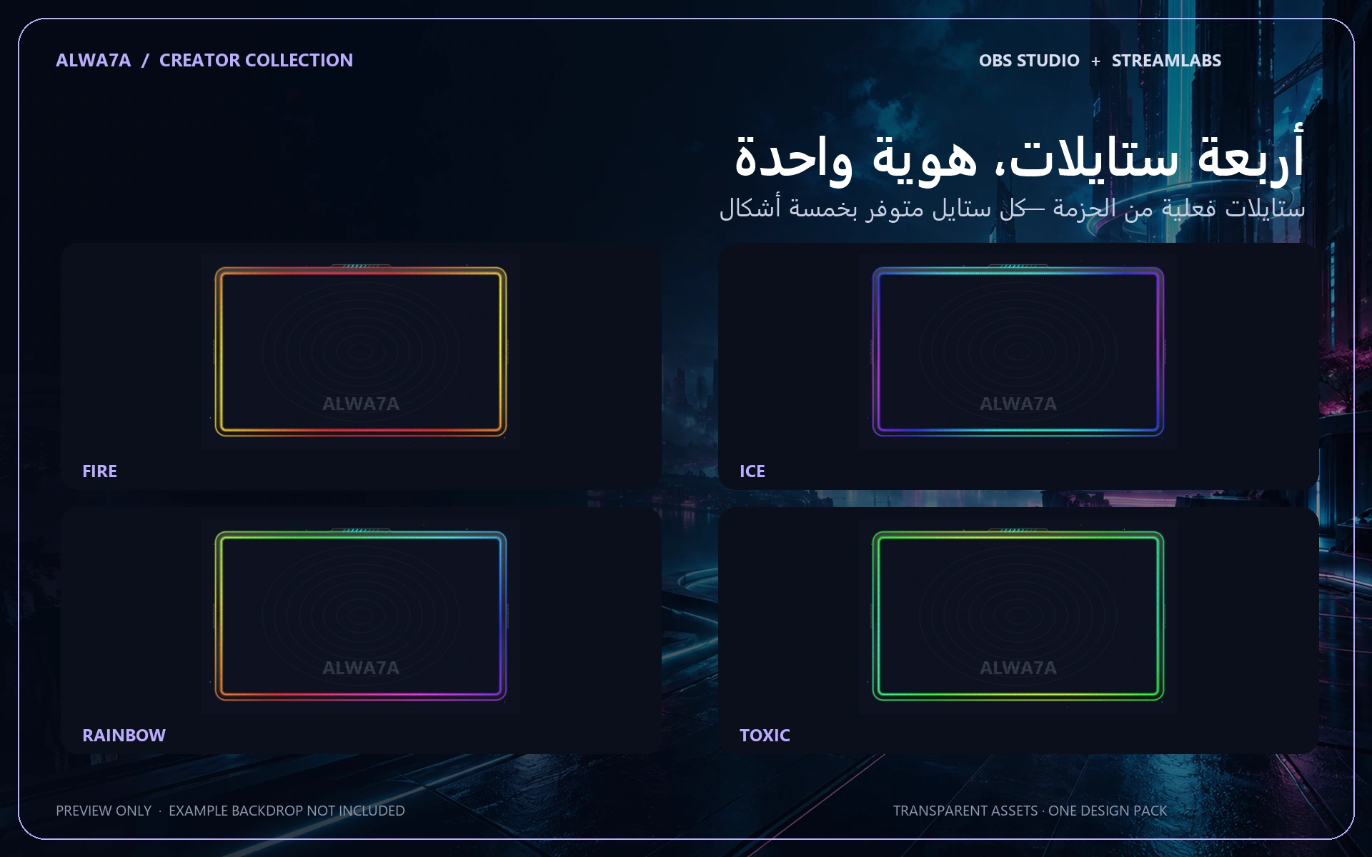 RGB Gamer — Animated Facecam Pack — Design details