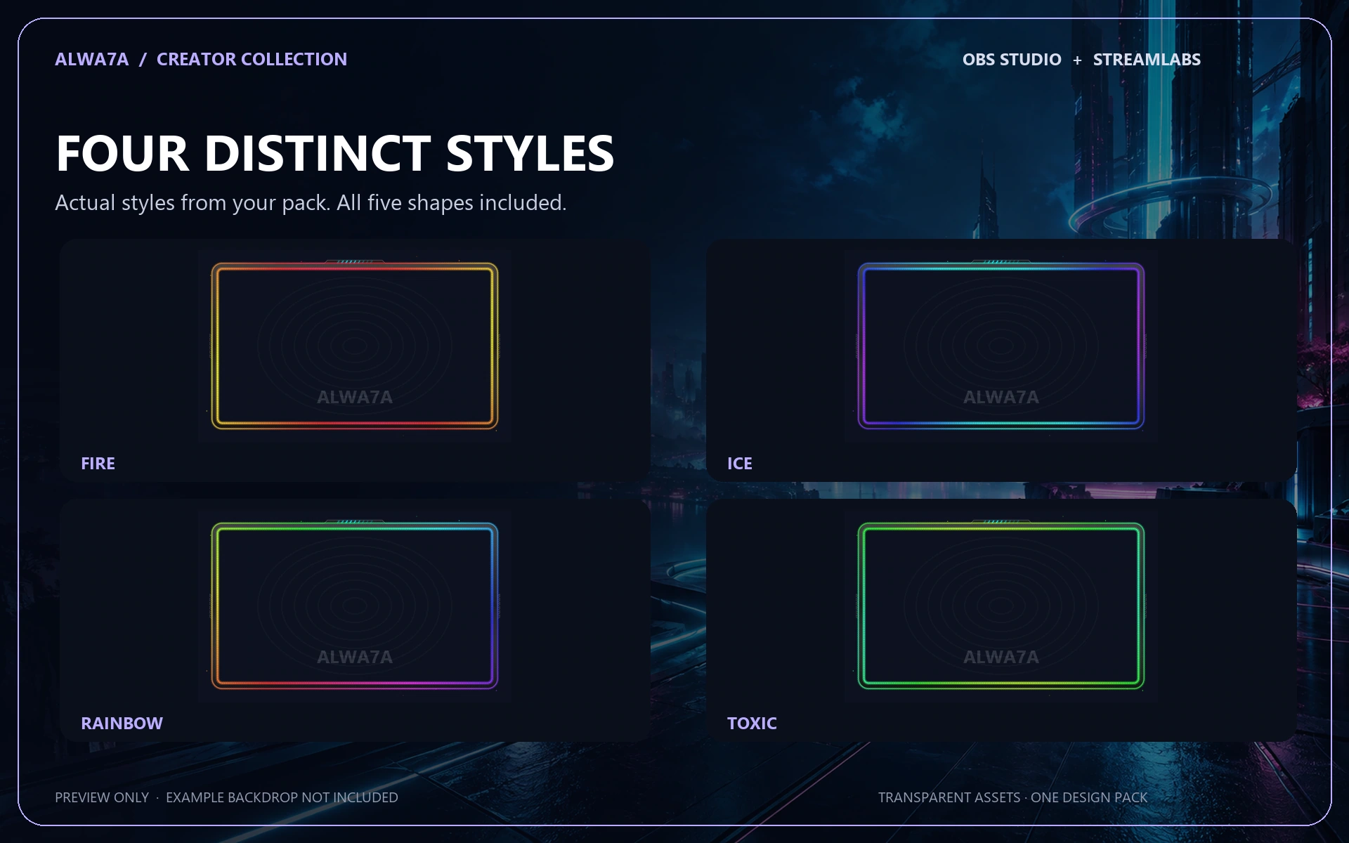 RGB Gamer — Animated Facecam Pack — Design details