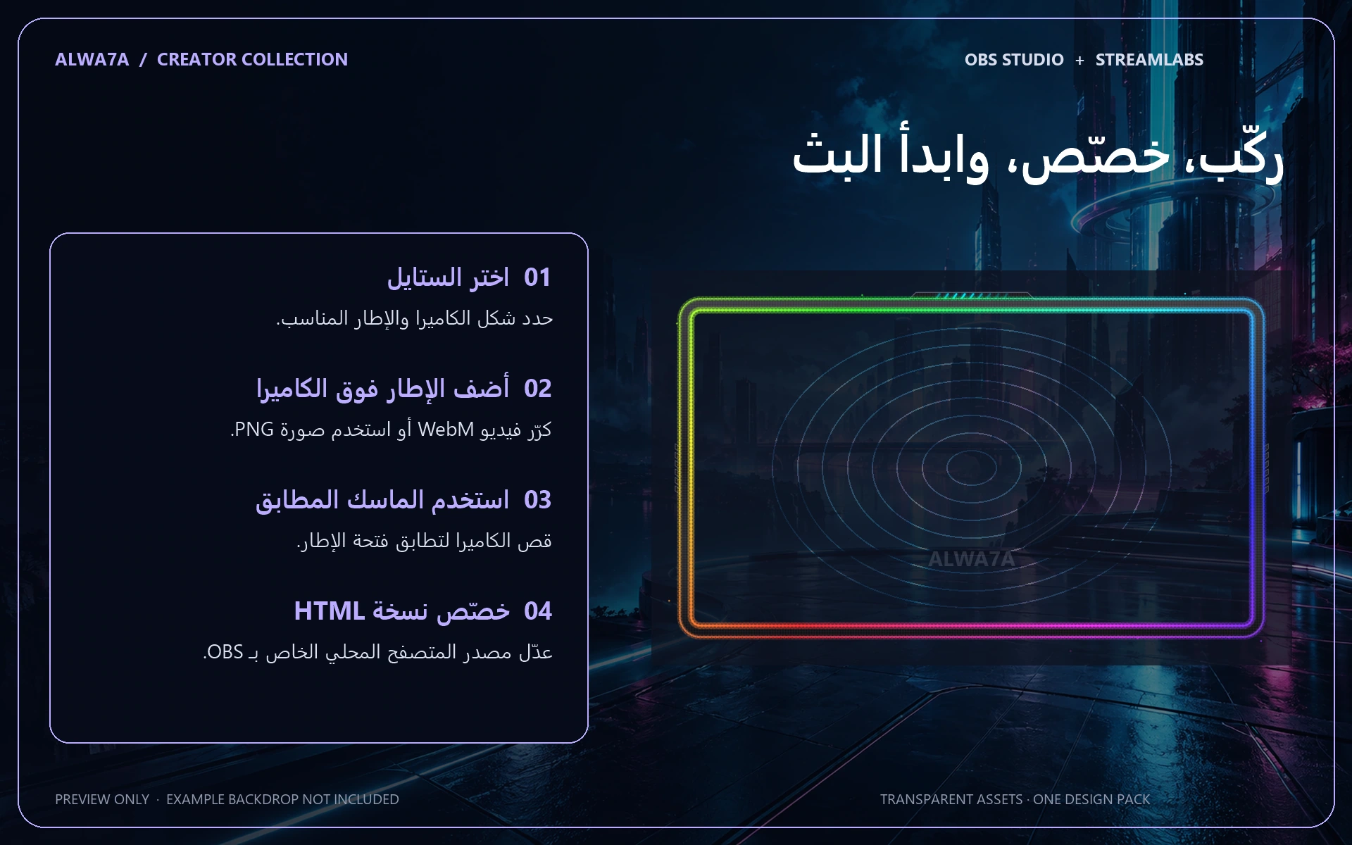RGB Gamer — Animated Facecam Pack — Design details