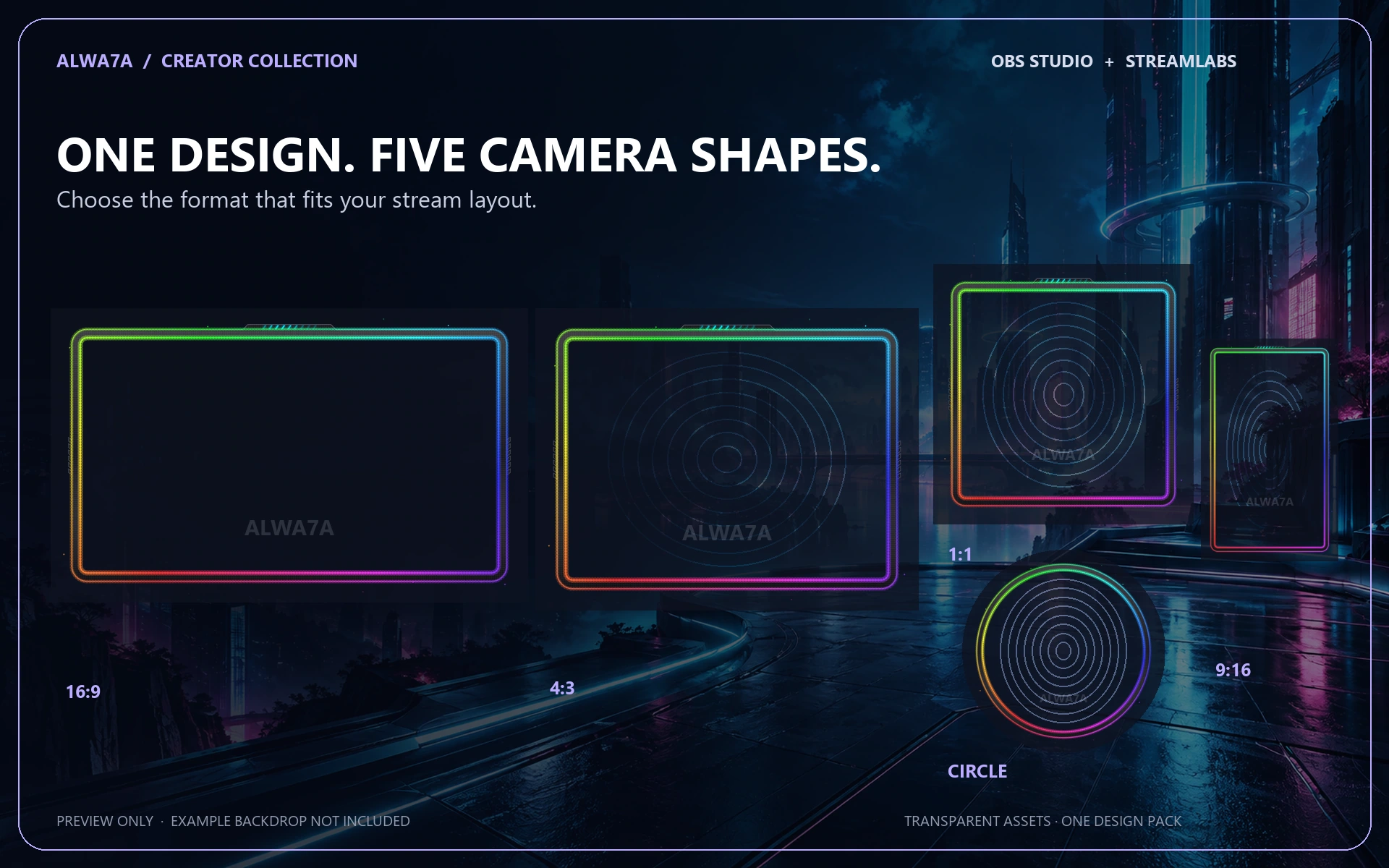 RGB Gamer — Animated Facecam Pack — Design details