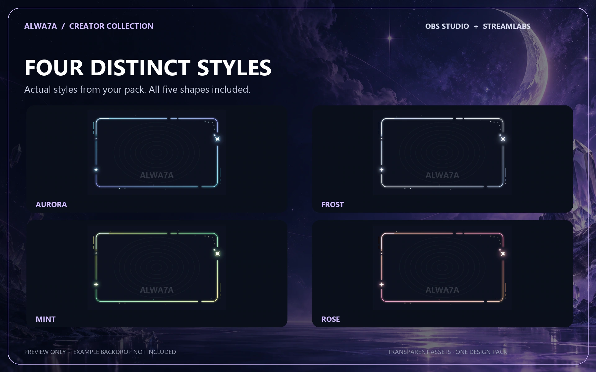 Sparkle Line — Animated Facecam Pack — Design details