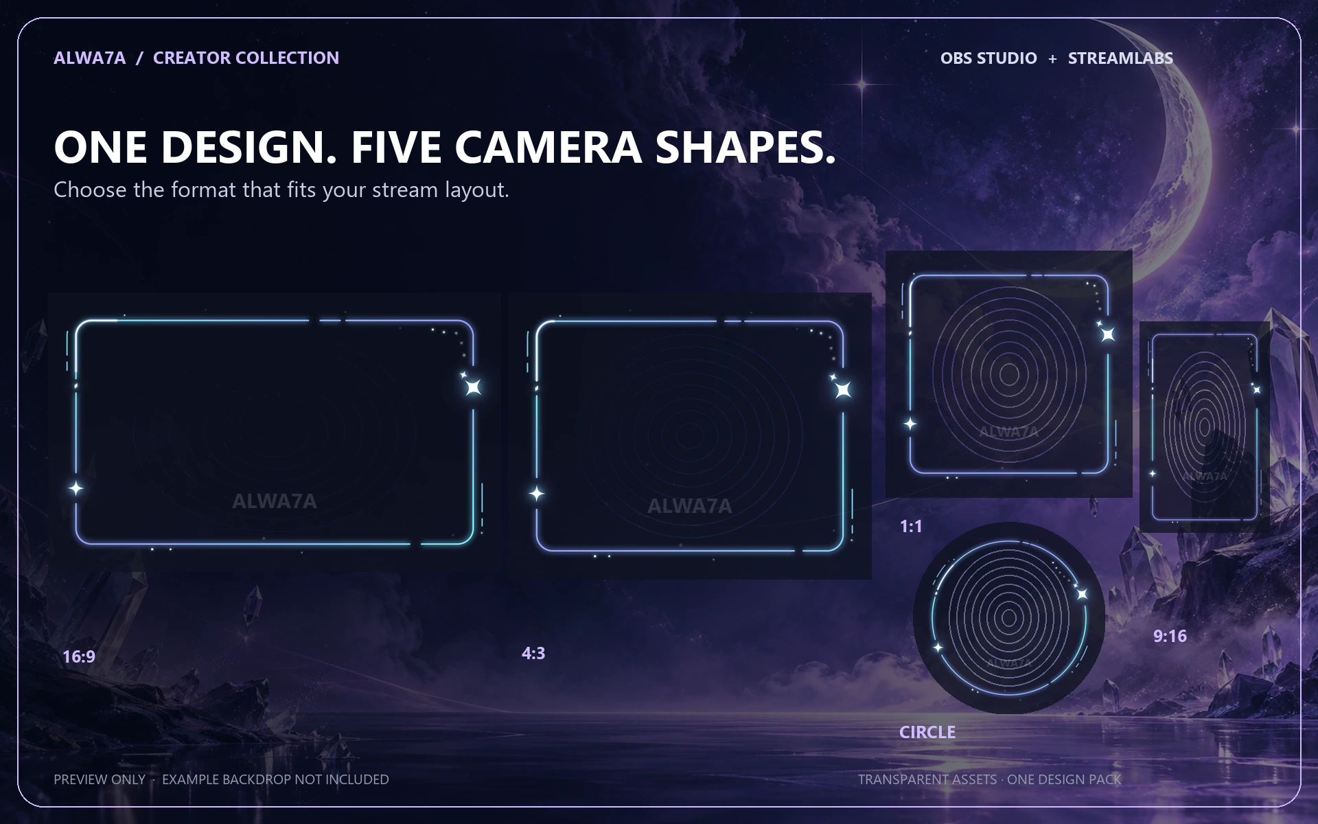 Sparkle Line — Animated Facecam Pack — Design details