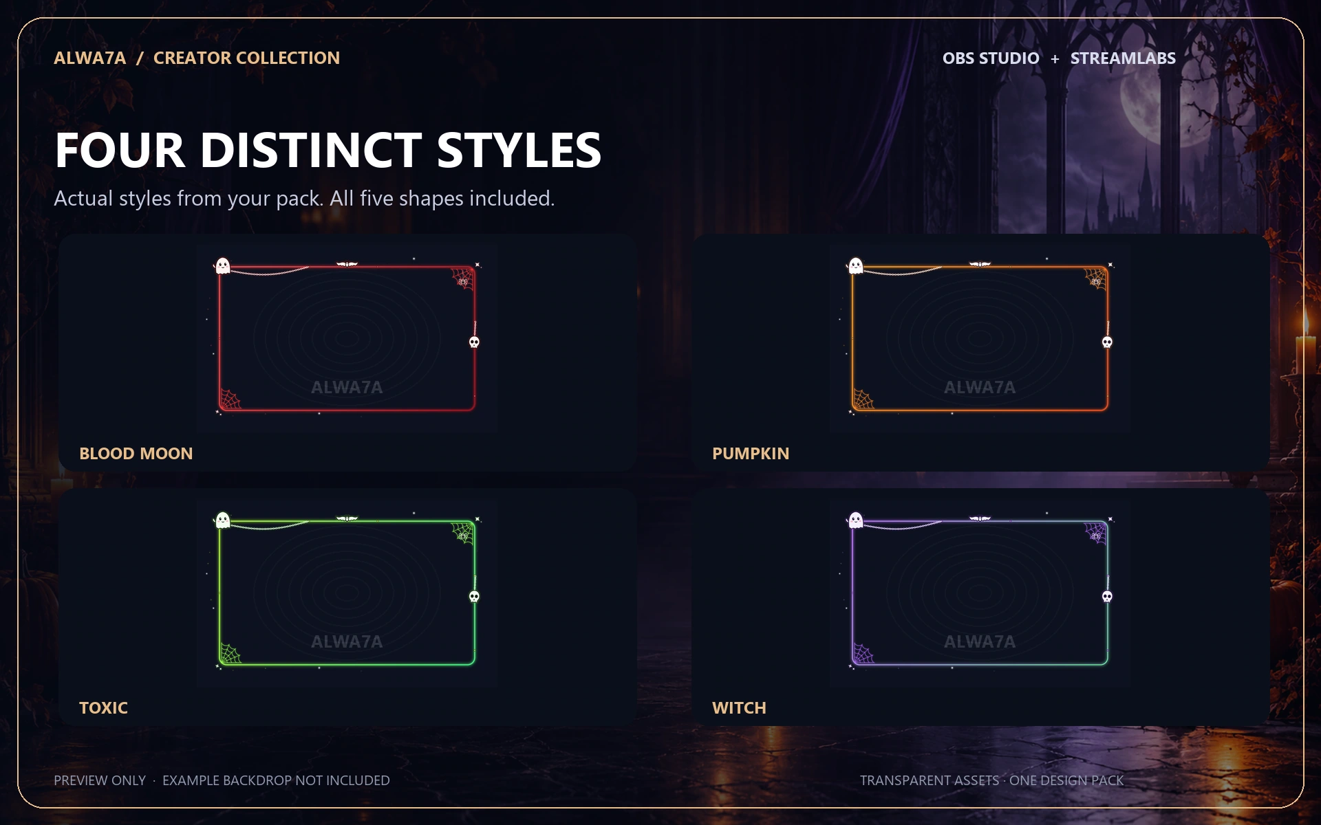 Spooky Halloween — Animated Facecam Pack — Design details