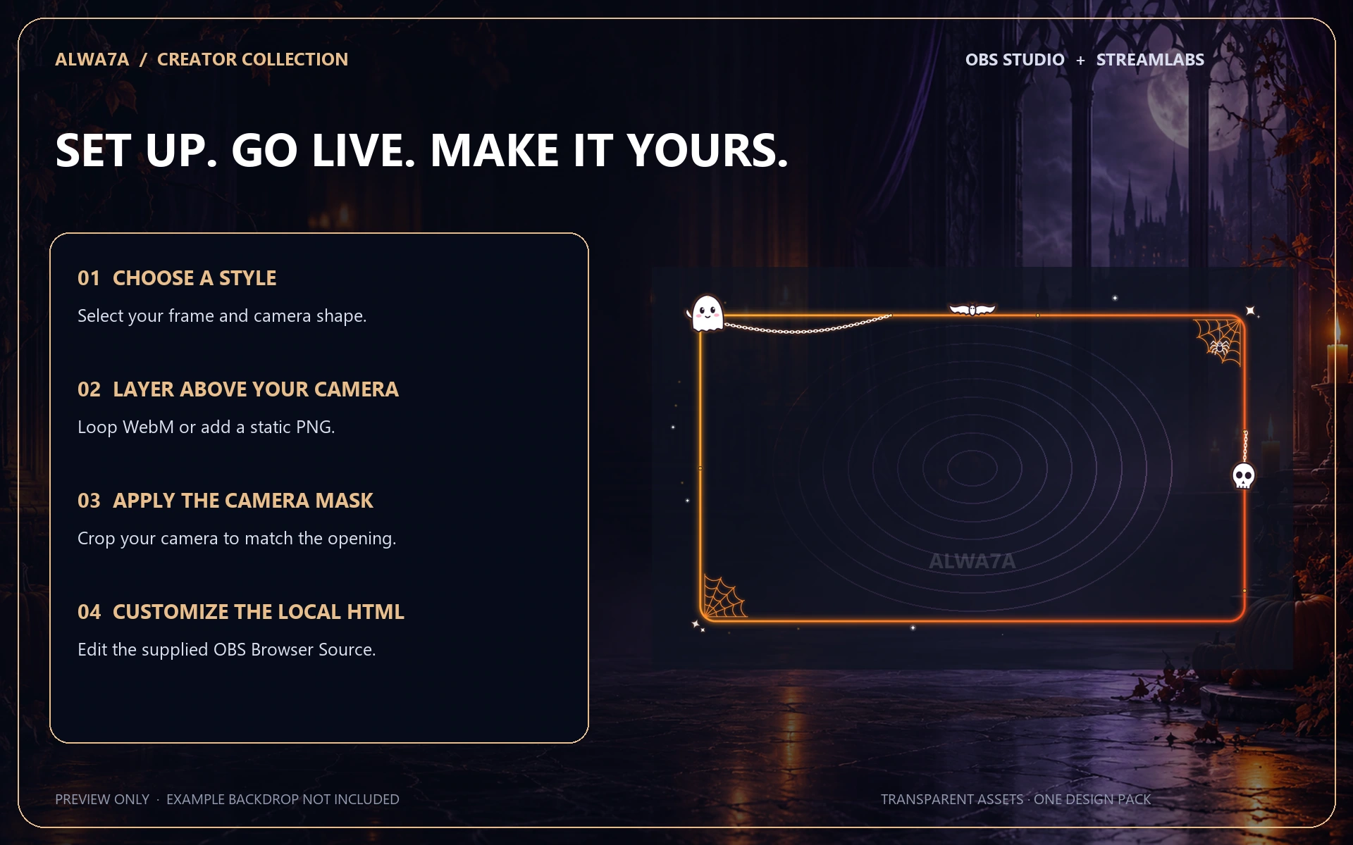 Spooky Halloween — Animated Facecam Pack — Design details