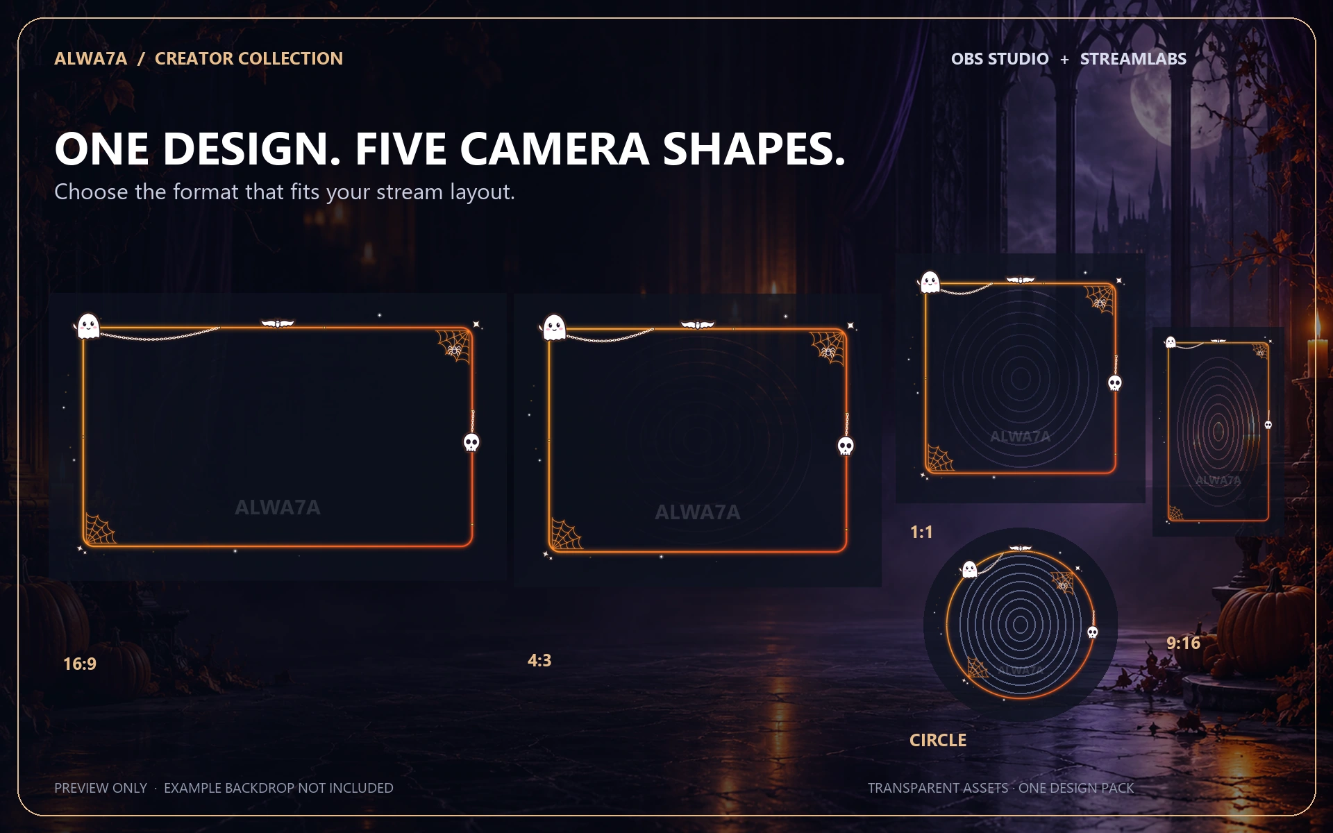 Spooky Halloween — Animated Facecam Pack — Design details