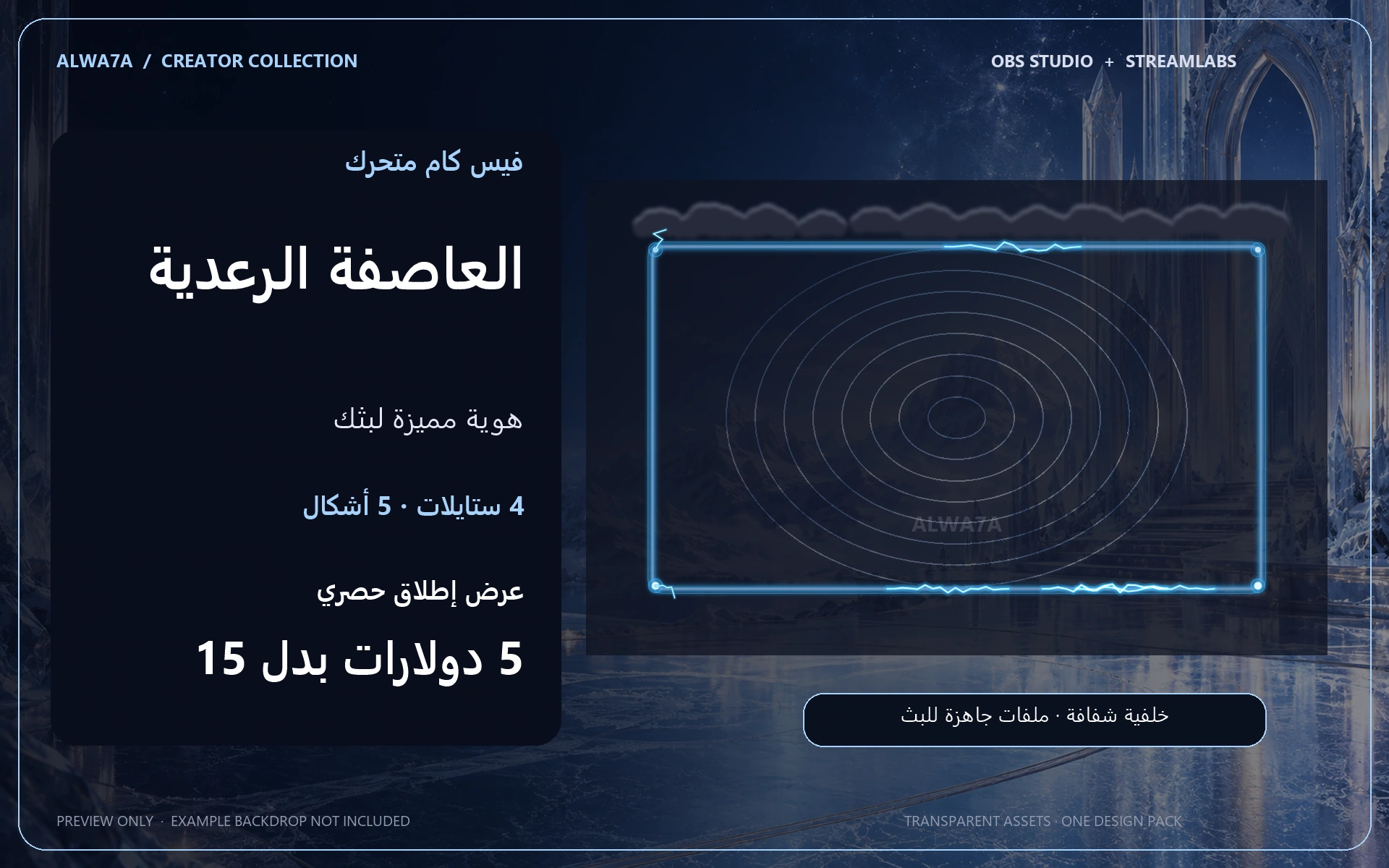 فيس كام العاصفة الرعدية — إطار متحرك
