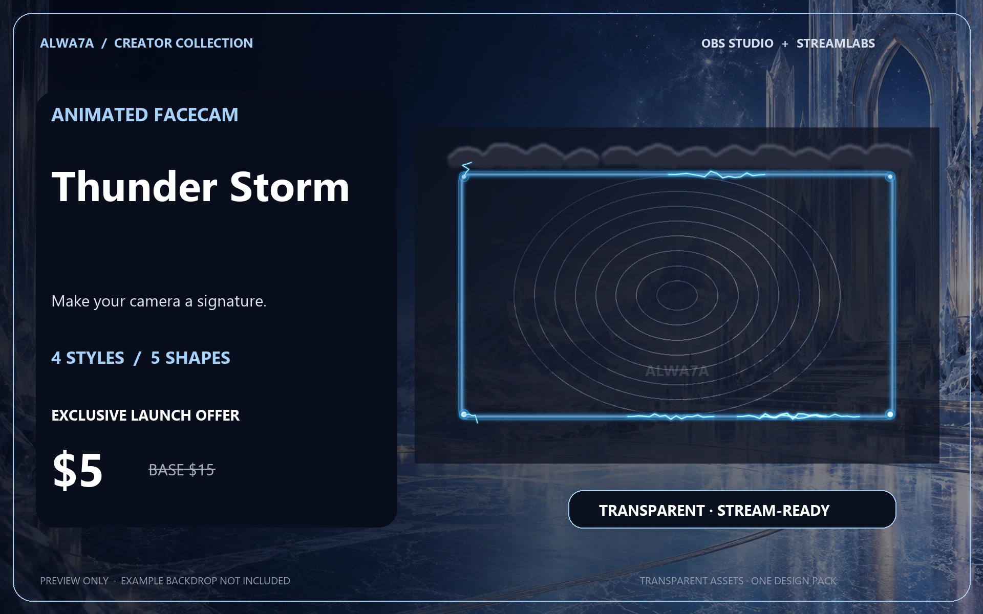 Thunder Storm — Animated Facecam Pack